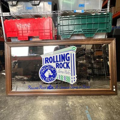 Sale Photo Thumbnail #105: Large Vintage Rolling Rock Beer Advertising Mirror