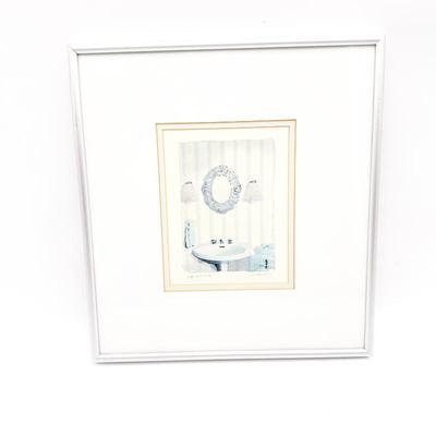 Sale Photo Thumbnail #252: “Pink and Blue” by Indy Mandulf – Signed Framed Lithograph Print