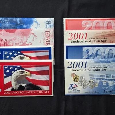 1999, 2001, 2002, 2003 Mint Issued Original P&D Mint Sets 