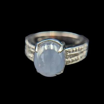 NAGL 18K White Gold Sapphire & Diamond Ring - #1221216