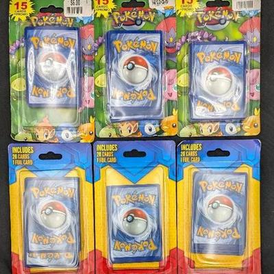 3 2012 Pokémon Blaster Packs & 3 2019 Pokémon Blaster Packs, All Factory Sealed/New