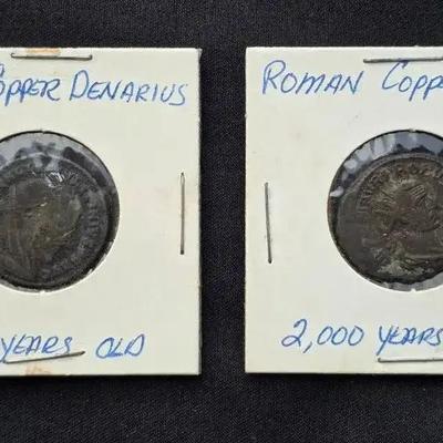 2 Roman Denarius Ancient Coins