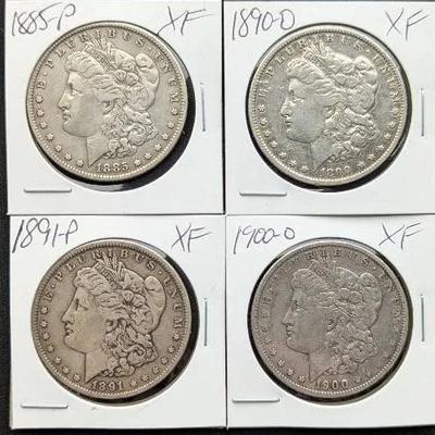4 Silver Morgan Dollars