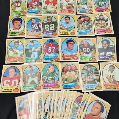50 1970s Topps Football Cards