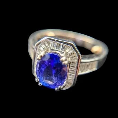 NAGL Platinum Tanzanite & Diamond Ring - #1099372