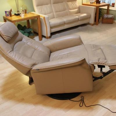 Sale Photo Thumbnail #21: FJORDS LEATHER RECLING CHAIR