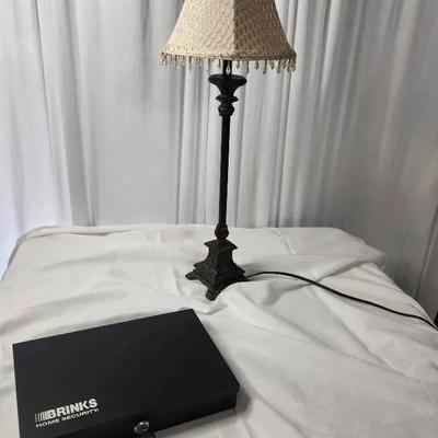 Fleur De Lis - Table Lamp, Fleur De Les Tablecloth, Lockbox