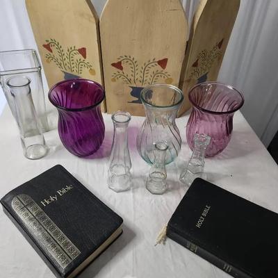 Colorful Vases & Bibles