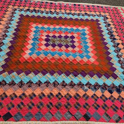 Flannelback Quilt With Bold Colors