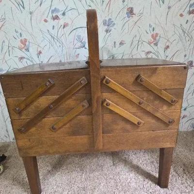 Sewing Box With Supplies