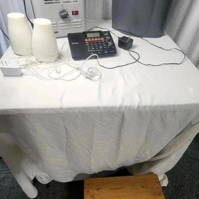 Space Heater, Paper Shredder, Foot Stool Weather Radio & Lighted Diffusers