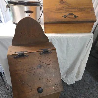 Potato Bin, Breadbox & Crockpot 