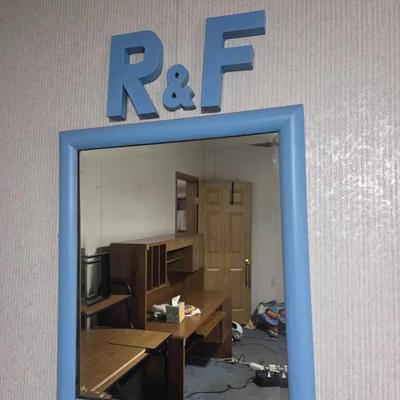 Blue Mirror With R&F Letters