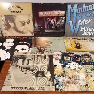 Vinyl Lot Elton John, The Byrds, Joan Baez, Simon & Garfunkel, Elmore James
