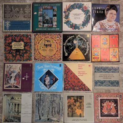 Vintage Vinyl Russian Chorus, Folk & Church Songs Collection By Melodiya (Mostly Unplayed)