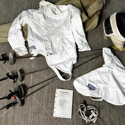 Vintage Fencing Gear: Foils With Pistol Grips, Santelli Jacket, Mask & More