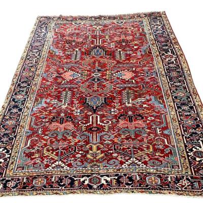 Sale Photo Thumbnail #115: VINTAGE HAND KNOTTED WOOL HERIZ RUG 10ft
