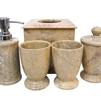 Sale Photo Thumbnail #201: 5 pc CONTEMPORARY MARBLE BATHROOM SET