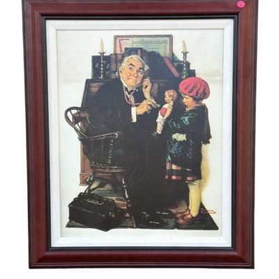 Sale Photo Thumbnail #208: NORMAN ROCKWELL GICLEE DOCTOR AND THE DOLL