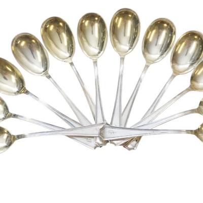 Sale Photo Thumbnail #63: 12 STERLING SILVER ICE CREAM SPOONS FAIRFAX DURGIN