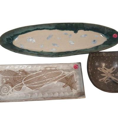Sale Photo Thumbnail #246: 3 PIECES OF STUDIO ART POTTERY