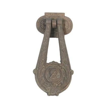 Sale Photo Thumbnail #151: ANTIQUE BRONZE / BRASS NORTH WIND MAN DOOR KNOCKER