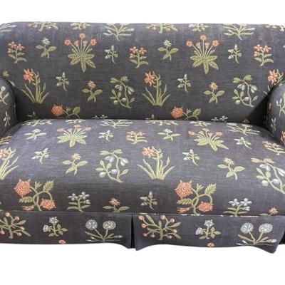 Sale Photo Thumbnail #146: DESIGNER LOVESEAT SOFA WITH ZOFFANY FABRIC