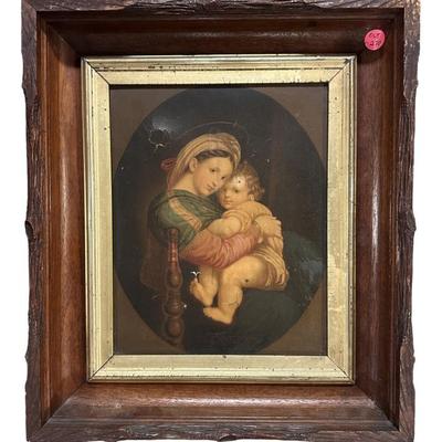 Sale Photo Thumbnail #261: ANTIQUE REPRODUCTION RAPHAELS MADONNA & CHILD