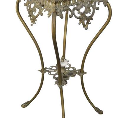 Sale Photo Thumbnail #116: ANTIQUE FRENCH GILT BRONZE & MARBLE PLANT STAND