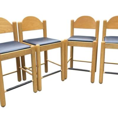 Sale Photo Thumbnail #150: 4 LOEWENSTEIN OGGO COUNTER STOOLS 1970 MODERN