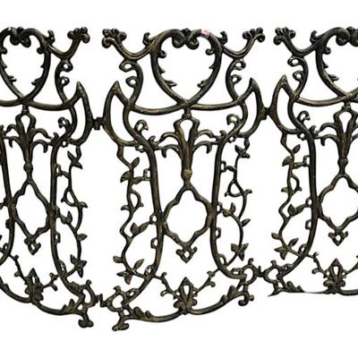 Sale Photo Thumbnail #199: ORNATE 3 PANEL FRENCH WROUGHT IRON FIREPLACE SCREEN