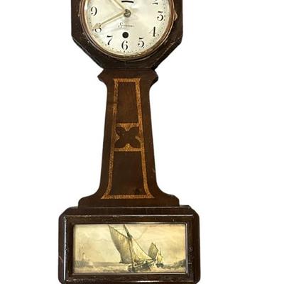 Sale Photo Thumbnail #230: ANTIQUE SESSIONS NAUTICAL BANJO CLOCK