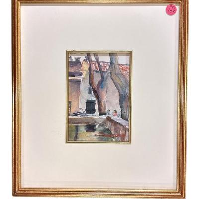 Sale Photo Thumbnail #141: ELEANOR COX CUCURON FRANCE WATERCOLOR
