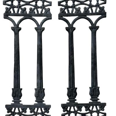 Sale Photo Thumbnail #154: PAIR OF ANTIQUE CAST IRON ARCHITECTURAL ELEMENTS
