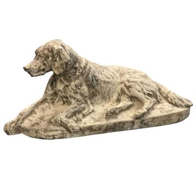 Sale Photo Thumbnail #22: CAST STONE RECUMBENT DOG STATUE