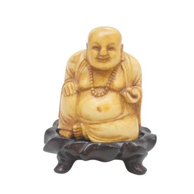 Sale Photo Thumbnail #100: VINTAGE CARVED BONE JAPANESE HOTEI OKIMONO
