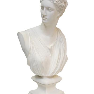 Sale Photo Thumbnail #155: LARGE VINTAGE ITALIAN PLASTER BUST DIANA