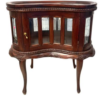 Sale Photo Thumbnail #3: MID CENTURY KIDNEY SHAPED DRY BAR CABINET
