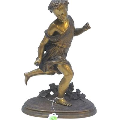 Sale Photo Thumbnail #179: DUCHOISELLE FRENCH BRONZE GIRL AT PLAY