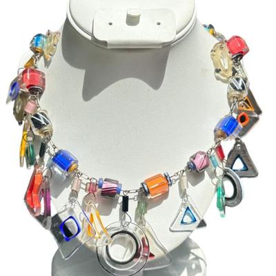 Sale Photo Thumbnail #196: VINTAGE ITALIAN MODERNIST ART GLASS NECKLACE