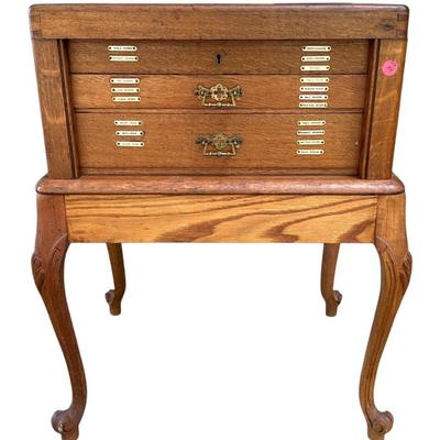 Sale Photo Thumbnail #105: 19TH C OAK SILVER SILVER CHEST ON STAND GLASGOW