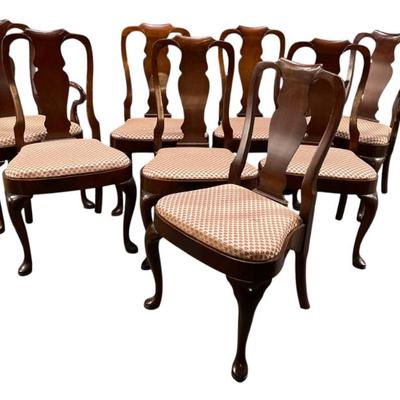 Sale Photo Thumbnail #36: 8 DREXEL QUEEN ANNE DINING CHAIRS
