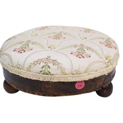 Sale Photo Thumbnail #167: ANTIQUE TUNBRIDGE WALNUT FOOTSTOOL