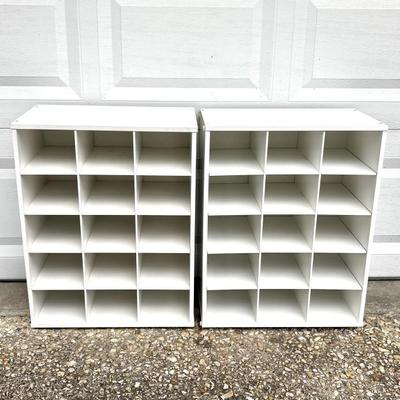 Set of 2 Modular Closet System Shoe Cubby Organizers - Listing A 