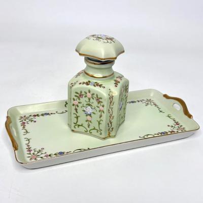 Vintage Norleans Hand Painted Vanity Set 