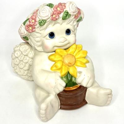 Vintage 1998 Dreamsicle Sunflower Cookie Jar 