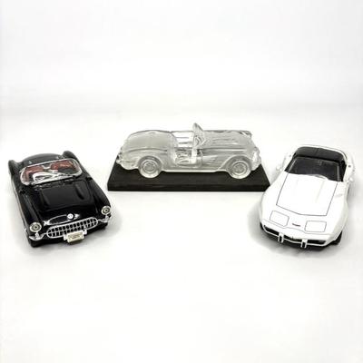 Set of 3 Model Corvette Cars 