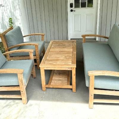 Gorgeous Teak Outdoor Couch Set
