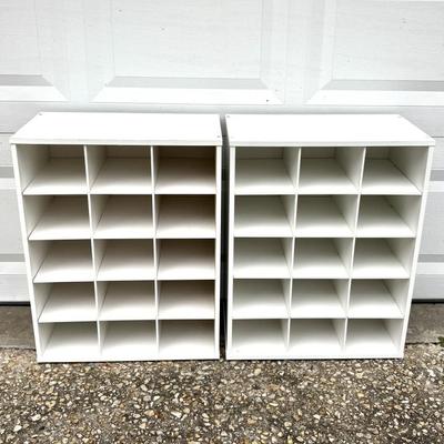 Set of 2 Modular Closet System Shoe Cubby Organizers - Listing B