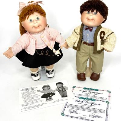 1998 Cabbage Patch Kids Porcelain Collectible Dolls by Danbury Mint 
